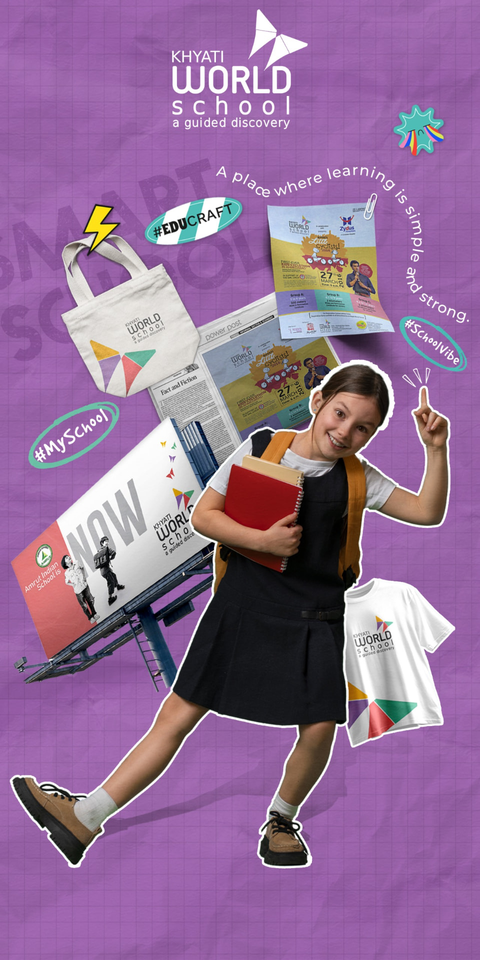 Khyati World School branding and campaign work by Buddha Branding